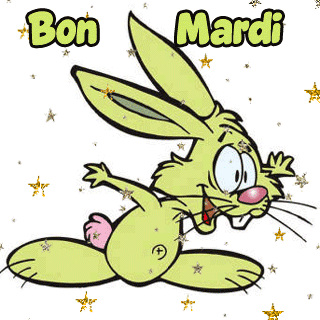 Gif animé Bon mardi lapin